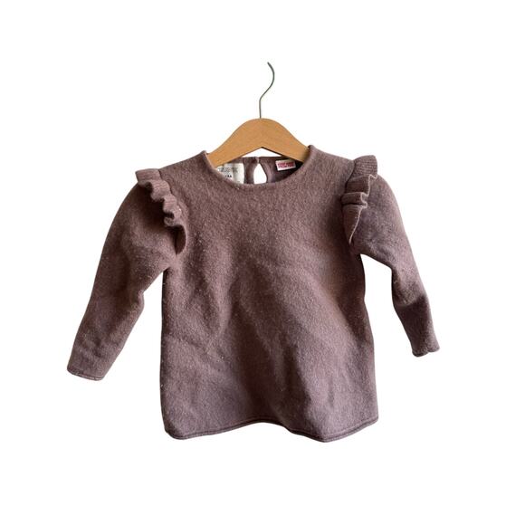 Zara Kids 100% Cashmere Sweater Mauve  2-3 T - Picture 1 of 4